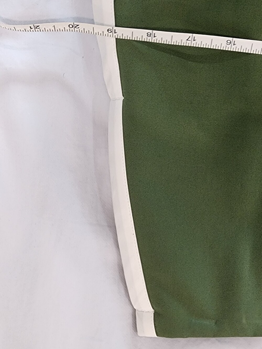 Dries Van Noten Olive Green Striped Cotton Straight-Leg Pants EU 38 - Picture 14 of 15